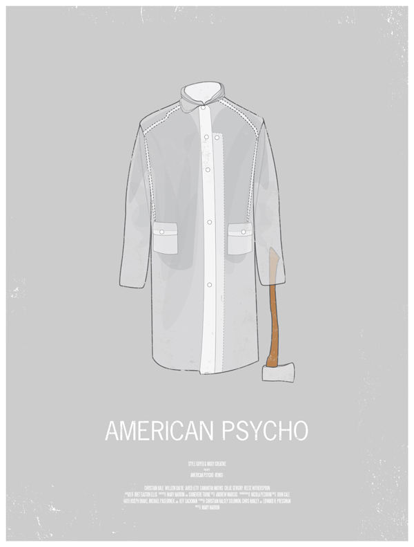 american psycho movie poster dress the part 10 Movie Posters Inspired by Mens Style