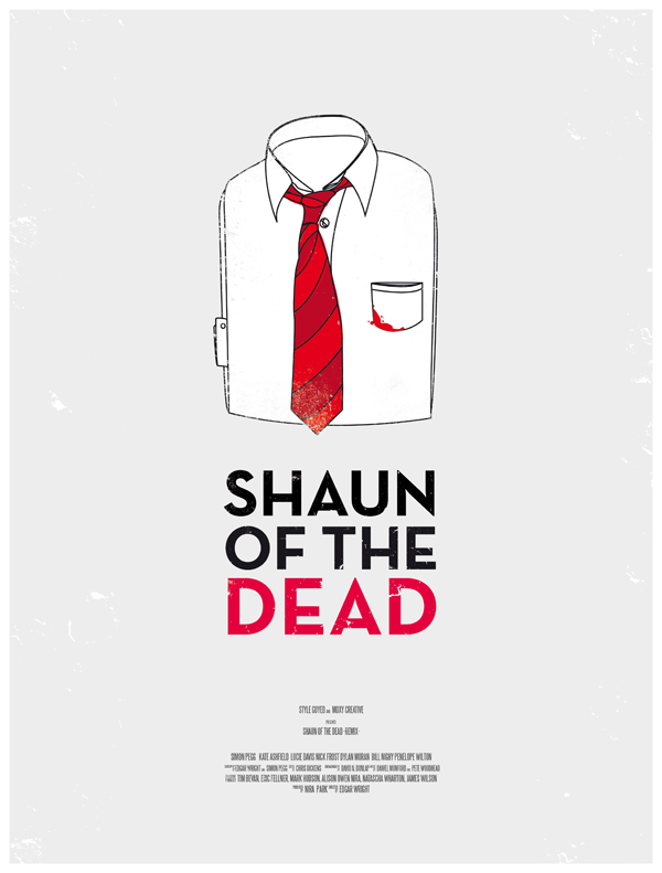 shaun of the dead movie poster dress the part 10 Movie Posters Inspired by Mens Style