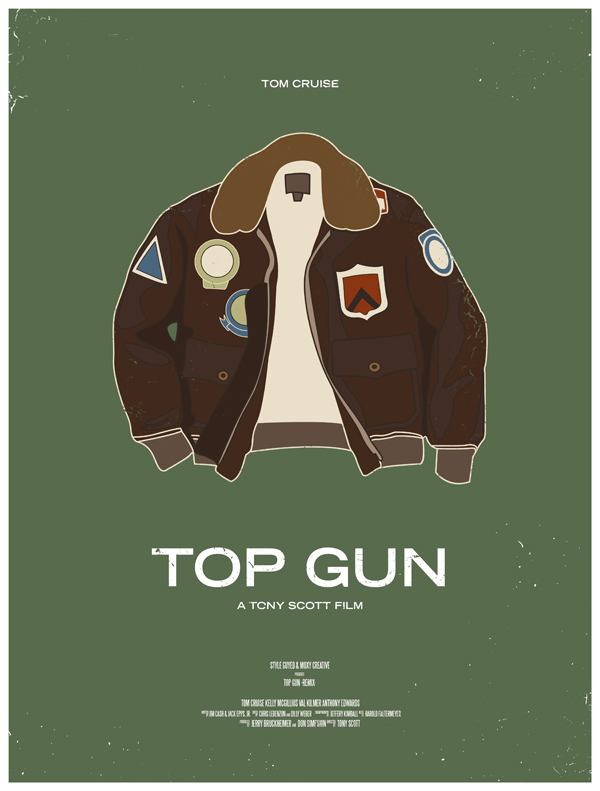 top gun  movie poster dress the part 10 Movie Posters Inspired by Mens Style